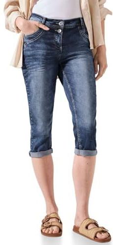 Cecil - Scarlett - Driekwartbroek - Blauw - 5-Pocketsstijl