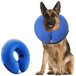 Supet Hond Beschermende Opblaasbare Hondenkraag Beschermende Kraag Bescherming Kraag voor Huisdieren Verstelbare Comfortabele Beschermende Kraag met Klittenbandsluiting XL
