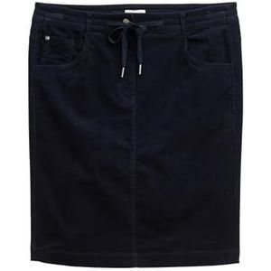TOM TAILOR - Rok - Donkerblauw - Corduroy - Knielengte