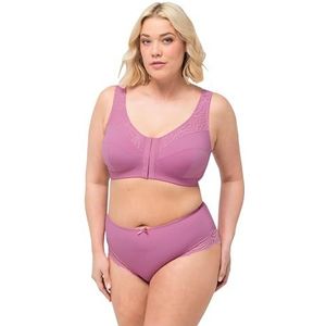 Ulla Popken, Dames grote maten, ondersteuningsbeha Kelly, zonder beugel, voorsluiting, C -D, oudroze, 95D