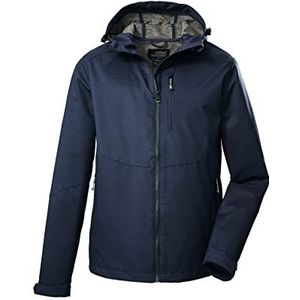 killtec Men's Softshelljack/outdoorjack met capuchon KOS 84 MN SFTSHLL JCKT, dark blue, L, 39142-000