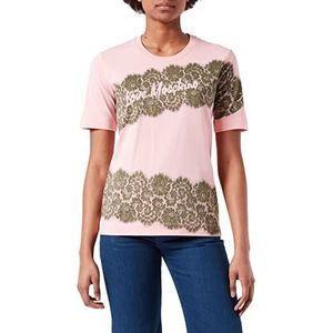 Love Moschino Dames met handgemaakt kanten print T-shirt