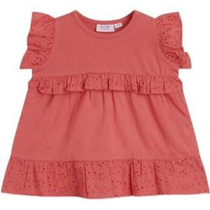 Noa Noa miniature Muziek Jersey voor babymeisjes, korte mouwen, knielengte jurk, roze (porcelain rose), 3 Maanden