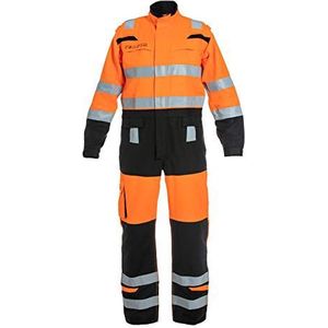 Hydrowear 043630OB Magnor Multi Inherent, Overall met 2 borstzakken, maat 60, Hi-Vis Oranje/Zwart