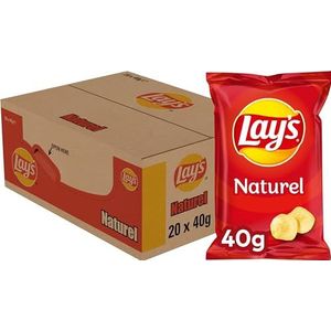 Lay's Chips Naturel, Doos 20 stuks x 40 g