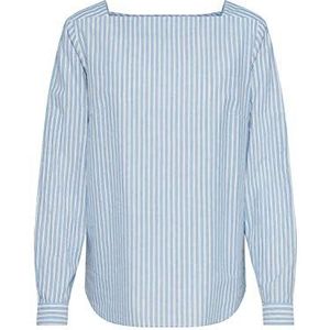 TOM TAILOR Dames Gestreepte blouse 1014663, 19401 - Blue Stripe, 42