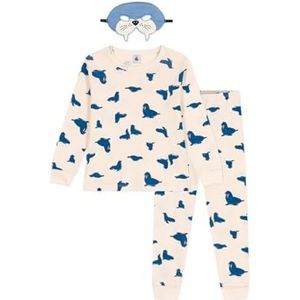 Petit Bateau Pyjama en masker voor jongens, ecru/multico, 10 Jaar