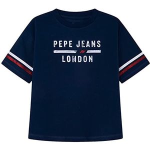 Pepe Jeans NAD T-shirt voor meisjes en meisjes, Blauw (Oceaan), 8 jaar