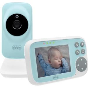 Chicco Babymonitor, video-start, met 3,2 inch kleurendisplay, bereik 200 m, infrarood nachtzicht, Smart Eco Modefunctie, oplaadbare batterij