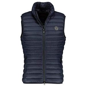 Marc O'Polo Heren 72052 Lichtgewicht herenvest met opstaande kraag vest waterafstotend oppervlak heren gewatteerd vest F, Total Eclipse, 3XL EU