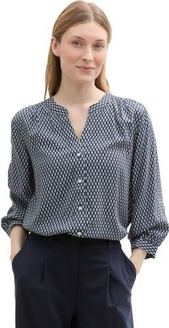 Tom Tailor - Blouse - All-over Motief - Loose Fit - Pure Viscose