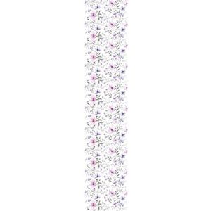 Ambiance Sticker Vliesbehang voorgelijmd rol behang roze en paarse bloemen decoratieve lijm - 1 rol H 300 x B 60 cm
