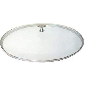 STAUB Glazen deksel 37 cm, plat, van borosilicaatglas, met ronde knop