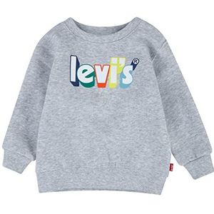 Levi's Kids Lvb Poster Logo Crewneck Sweatshirt voor jongens, Licht Grijsheide, 24 Maanden