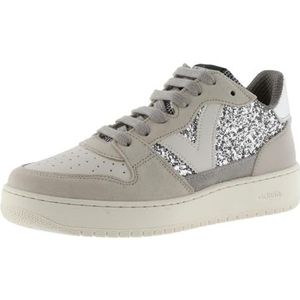 Victoria Madrid Glitter Mid Boot & Split Leather Pieces & Metallic Back 1258261 for Women PLATA 36