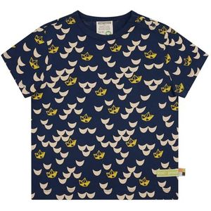 loud + proud T-shirt opdruk, van biologisch katoen, GOTS-gecertificeerd, ultra marine, 62-68