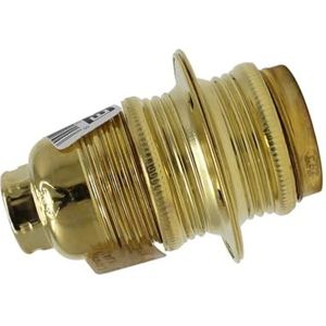 Lamphouder E14 met schroefsluiting, messing met zandsteen