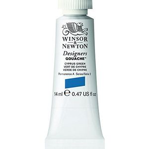 Winsor & Newton 0605211 Designers Gouache, fijnste kunstschilderverf, dekkend, hoogwaardige pigmenten - 14ml Tube, Cyprus Green