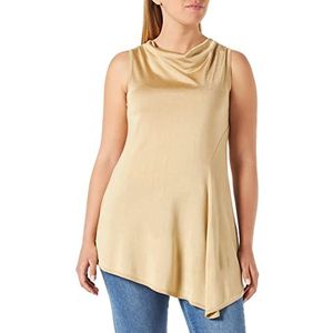 Mouwloze gebreide blouse met asymmetrische kraag (44)