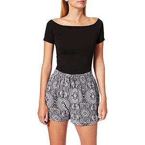 Urban Classics Dames Shorts Ladies AOP korte damesbroek met bloemenpatroon, viscose resort shorts in vele kleuren, maten XS - XXL, Bandana, XL