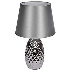 Homea 6LCE119AG lamp, keramiek, 40 W, zilver, diameter 28H46 cm