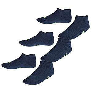 FALKE Uniseks-kind Korte sokken Cool Kick Sneaker 3-Pack K SN Ademend Sneldrogend Kort eenkleurig 3 paar, Blauw (Marine 6120), 23-26