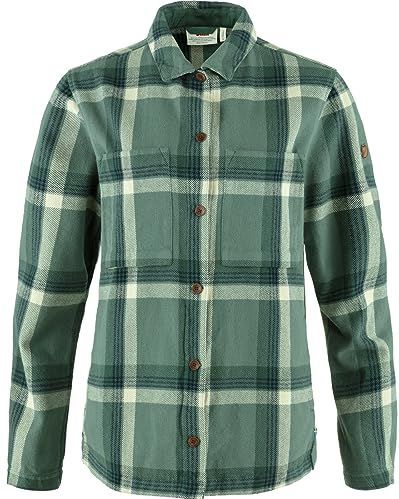 Fjällräven Singi Flannel Overshirt W Dames T-Shirt, Patina Green-Deep Patina, L