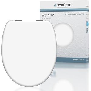 SCHÜTTE Duroplast, toiletbril met softclosemechanisme, geschikt voor alle gangbare toiletpotten, maximale belasting van de wc-bril 150 kg, 82100 wit