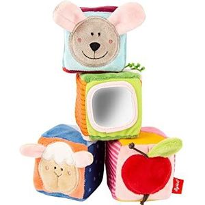 SIGIKID PlayQ 42782 dobbelstenen voor meisjes en jongens, babyspeelgoed, aanbevolen vanaf 3 maanden, meerkleurig
