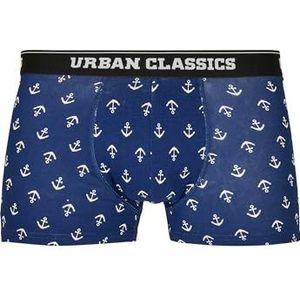 Urban Classics Boxershorts voor heren, verpakking van 5 stuks, Anker Aop+blk+blk+cha+cha, XL