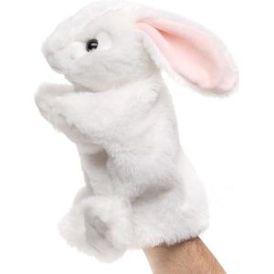 Uni-Toys - Handpop Haas - Wit - Pluche - 24 cm Hoogte