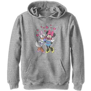 Kids Disney Classic Mickey JUST The Girls Youth Hooded Trui, Athletic Heather, maat L, Athletic Heather, L, Atletische heide, L