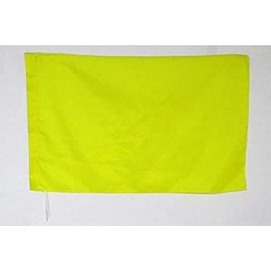 Gele racevlag 90x60cm - Stuurmansvlag 60 x 90 cm Koker voor vlaggenmast - AZ FLAG