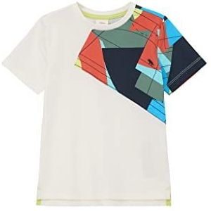 s.Oliver Junior Boy's T-shirt, korte mouwen, wit, 104/110, wit, 104/110 cm