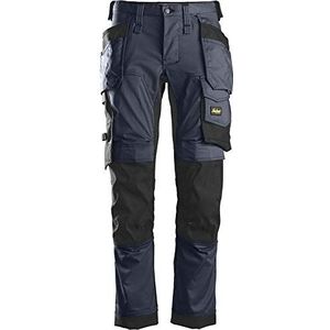 Snickers Workwear AllroundWork Elastische broek met drijvende zakken, marineblauw-zwart, maat 112 (W39 x L30), uniseks, volwassenen