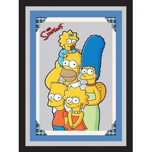 empireposter 544384 Simpsons, The Family bedrukte spiegel met kunststof frame in houtlook, cult-spiegel 30 x 40 cm