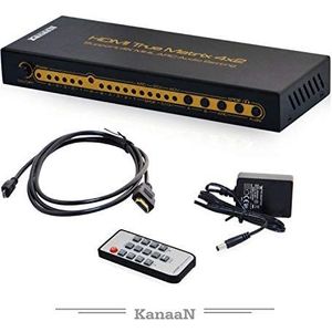 LEICKE Kanaan 4x2 UHD matrix HDMI 1.4 | 4K, 2K, 1080p etc. | afstandsbediening | ARC | SPDIF | Dolby 5.1, hoofdtelefoonuitgang