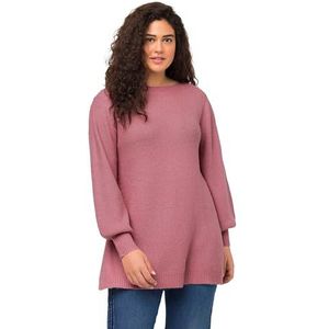 Ulla Popken Dames U-boothals pullover, frambozen, 46/48 Grote maten