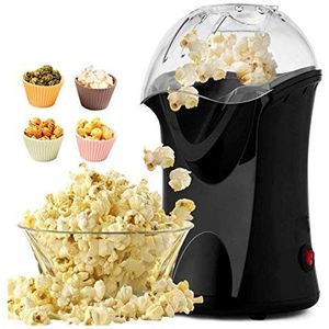 COOCHEER Popcornmachine, breed kaliberdesign met maatbeker en afneembaar deksel, 1200 W