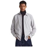 PEPE JEANS - Recht Hemd - Gestreept Bordeaux/Wit - Katoen