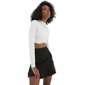 Trendyol Dames Black Frilled Rok, zwart, 40