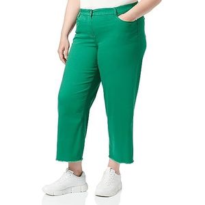 Samoon Dames Lotta broek, Really Green, 54, echt groen, 54 NL