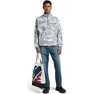 G-STAR RAW Heren Half Zip Overshirt Jacket, Multicolor (Cool Grey Woodland Camo C311-D436), XS