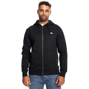 Quiksilver Fleece met ritssluiting, basic capuchon, ritssluiting, jonge, heren, zwart, S