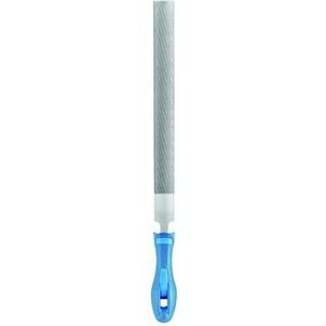 PFERD Werkplaatsvijl halfrond, 250 mm, halfronde vijl, kruiskop H3 aan twee zijden, incl. ergonomische vijlheft, 11213258 – geschikt voor fijnbewerking en afwerkingen