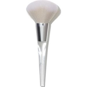 e.l.f. Precision Powder Brush voor gedetailleerde applicatie, synthetisch, zilver