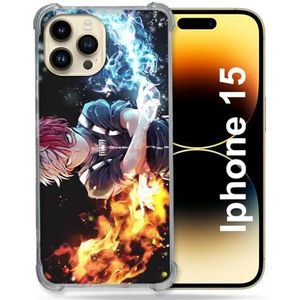 Cokitec Versterkte hoes voor iPhone 15 (6.1) Manga My Hero Academia Shoto