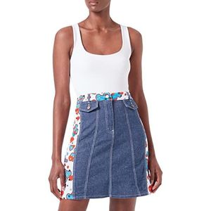 Love Moschino Indigo Linen Blend Stretch denim broek voor dames, donkerblauw (dark blue denim), 38