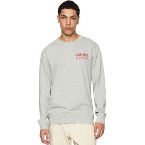 Mister Tee Cash Only Crewneck Sweatshirt voor heren, grijs, L