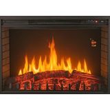 Chemin'Arte - OXFORD XL - Inbouw Elektrische Haard - Zwart Staal - 76 cm met LED vlam-effect